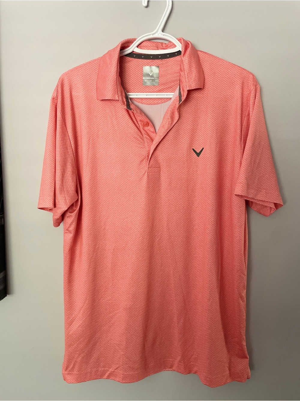 Callaway Opti-Dri Men’s Coral-Pink Performance Polo